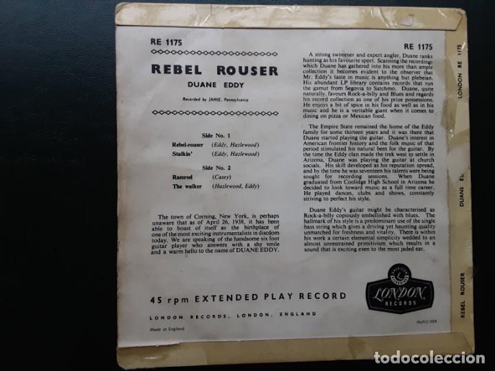 Discos de vinilo: DUANE EDDY, REBEL ROUSER, STALKIN  + RAMROD + THE WALKER - Foto 2