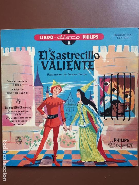 Discos de vinilo: Libro-disco Philips - El Sastrecillo valiente - EP 10 - 1958 - Foto 1