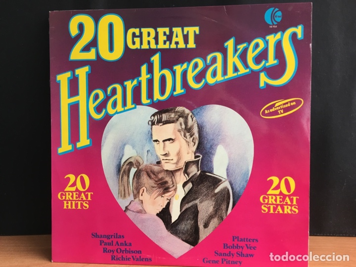 Discos de vinilo: Various - 20 Great Heartbreakers (LP, Comp) (K-Tel) NE 954 - Foto 1