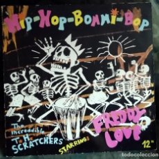 Discos de vinil: SÓLO PORTADA- THE INCREADIBLE T. H. SCRATCHERS STARRING FREDDY LOVE ‎– HIP-HOP-BOMMI-BOP HIP HOP . Lote 195731220