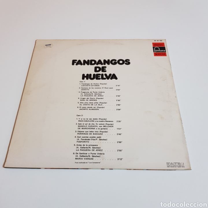 Discos de vinilo: FANDANGOS DE HUELVA - Foto 2