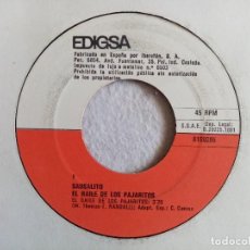 Discos de vinilo: SAUSALITO - EL BAILE DE LOS PAJARITOS - SINGLE 1981 - EDIGSA. Lote 195865391