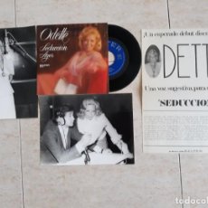 Discos de vinilo: ODETTE ,SEDUCCION Y AYER,SINGLE Y DOS FOTOS,UNA CON LUIS AGUILE. Lote 195926370