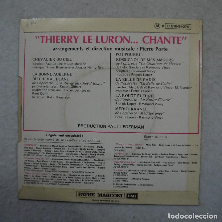 Discos de vinilo: THIERRY LE LURON - THIERRY LE LURON... CHANTE - EP 1972 - Foto 2