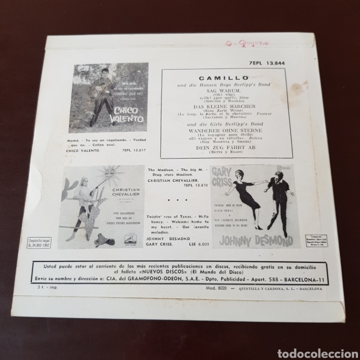 Discos de vinilo: CAMILLO - SAG WARUM - LA VOZ DE SU AMO - Foto 2