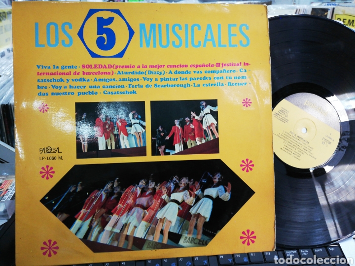 Discos de vinilo: Los 5 musicales lp palobal 1969 - Foto 1