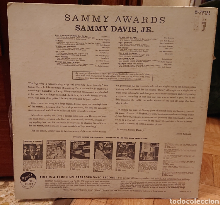 Discos de vinilo: Disco LP, Sammy Davis, original y buen estado - Foto 2