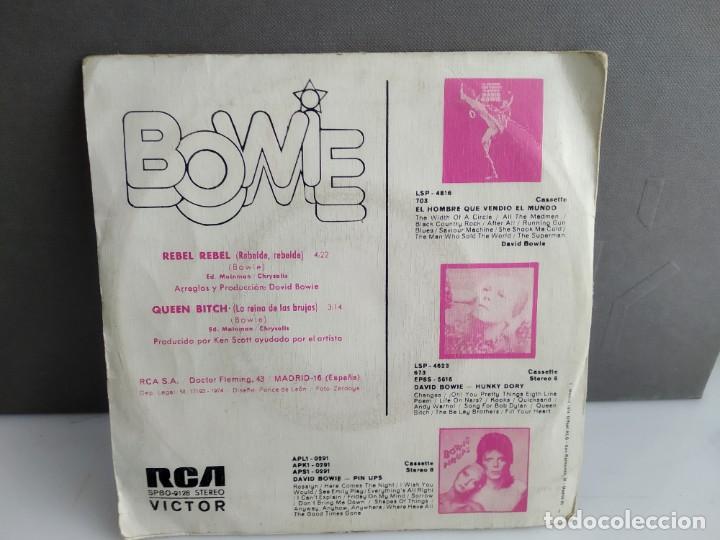 Discos de vinilo: DISCO ANTIGUO DAVID BOWEI REBEL - Foto 2