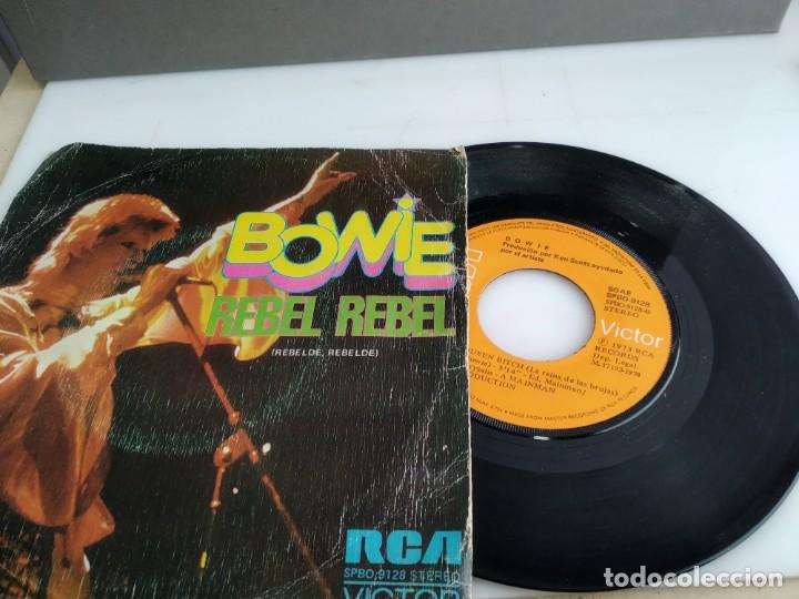 Discos de vinilo: DISCO ANTIGUO DAVID BOWEI REBEL - Foto 3