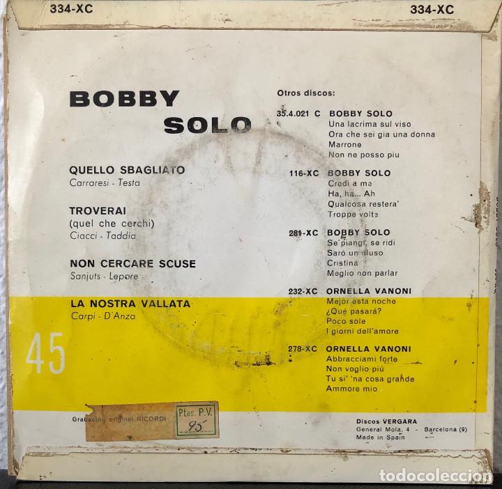Discos de vinilo: BOBBY SOLO, ep 45 rpm - Foto 2