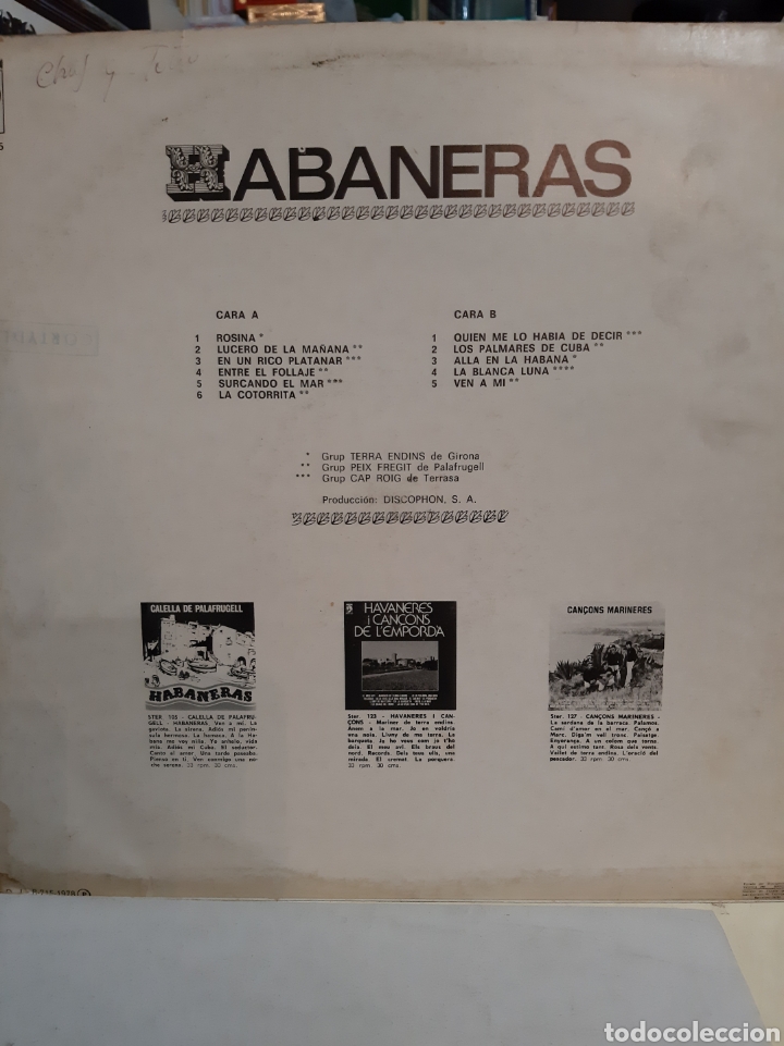 Discos de vinilo: Habaneras Discophon 1978 - Foto 2