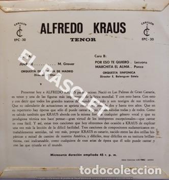 Discos de vinilo: SINGLE DE - ALFREDO KRAUS - JURAME - - Foto 2