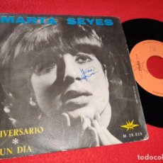 Discos de vinilo: MARTA SEYES ANIVERSARIO/UN DIA 7'' SINGLE 1966 MARFER. Lote 196288132