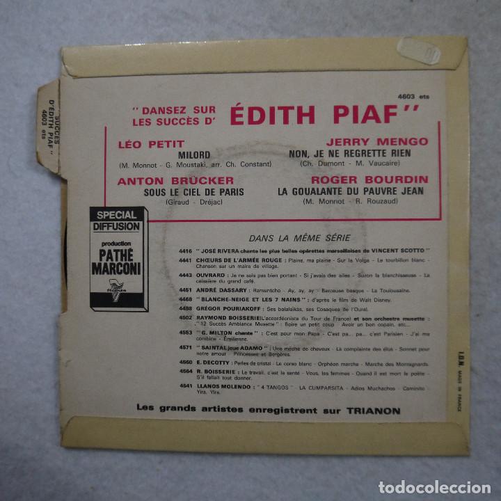 Discos de vinilo: DANSEZ SUR LES SUCC&Egrave;S DEDITH PIAF - EP - Foto 2