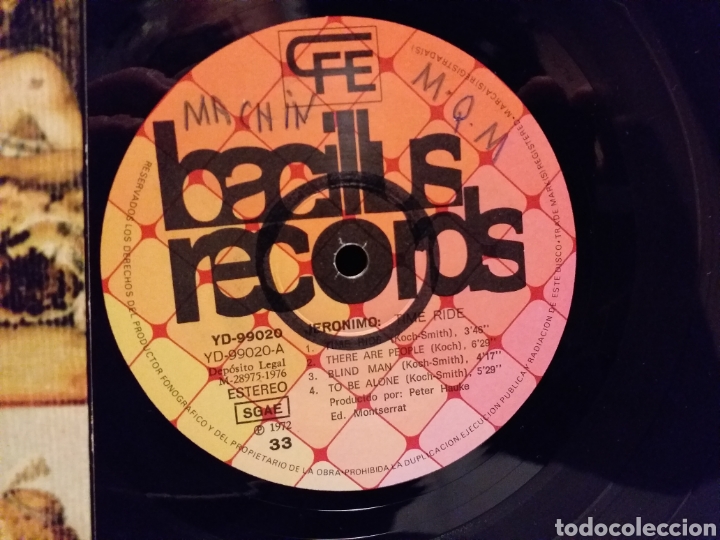Discos de vinilo: JERONIMO TIME RIDE ESPA&Ntilde;A 1976 - Foto 2