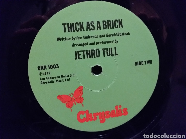 Discos de vinilo: JETHRO TULL THICK AS A BRICK PRIMERA EDICION INGLESA 1972 - Foto 3