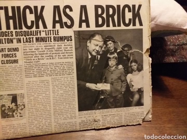 Discos de vinilo: JETHRO TULL THICK AS A BRICK PRIMERA EDICION INGLESA 1972 - Foto 4