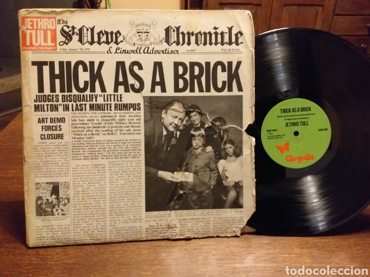 Discos de vinilo: JETHRO TULL THICK AS A BRICK PRIMERA EDICION INGLESA 1972 - Foto 1