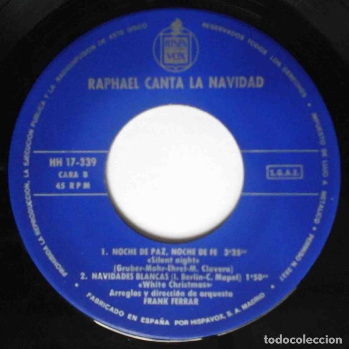 Discos de vinilo: Raphael canta la Navidad EP Hispavox 1965 - Foto 4