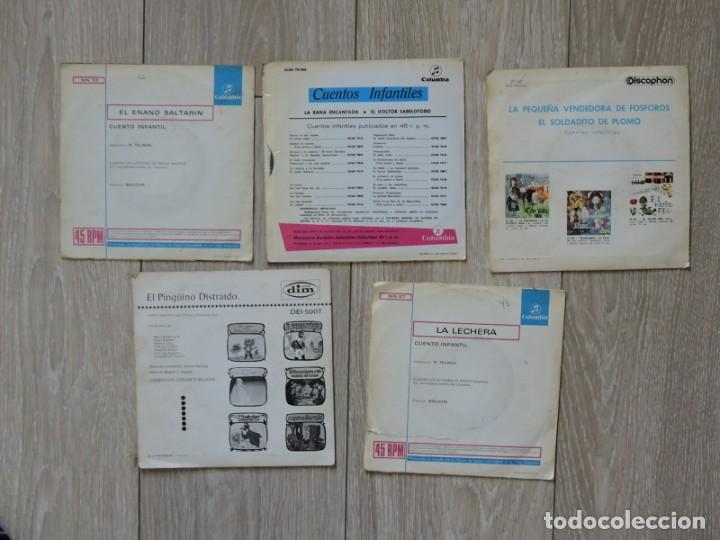 Discos de vinilo: 5 VINILOS SINGLES - CUENTOS INFANTILES - Foto 2