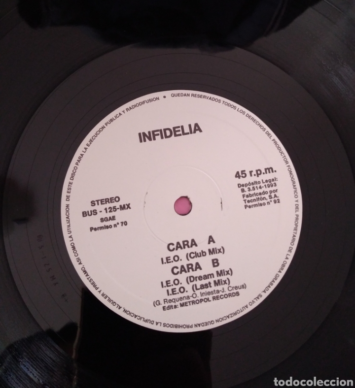Discos de vinilo: Infidelia - I. E. O. - Foto 3