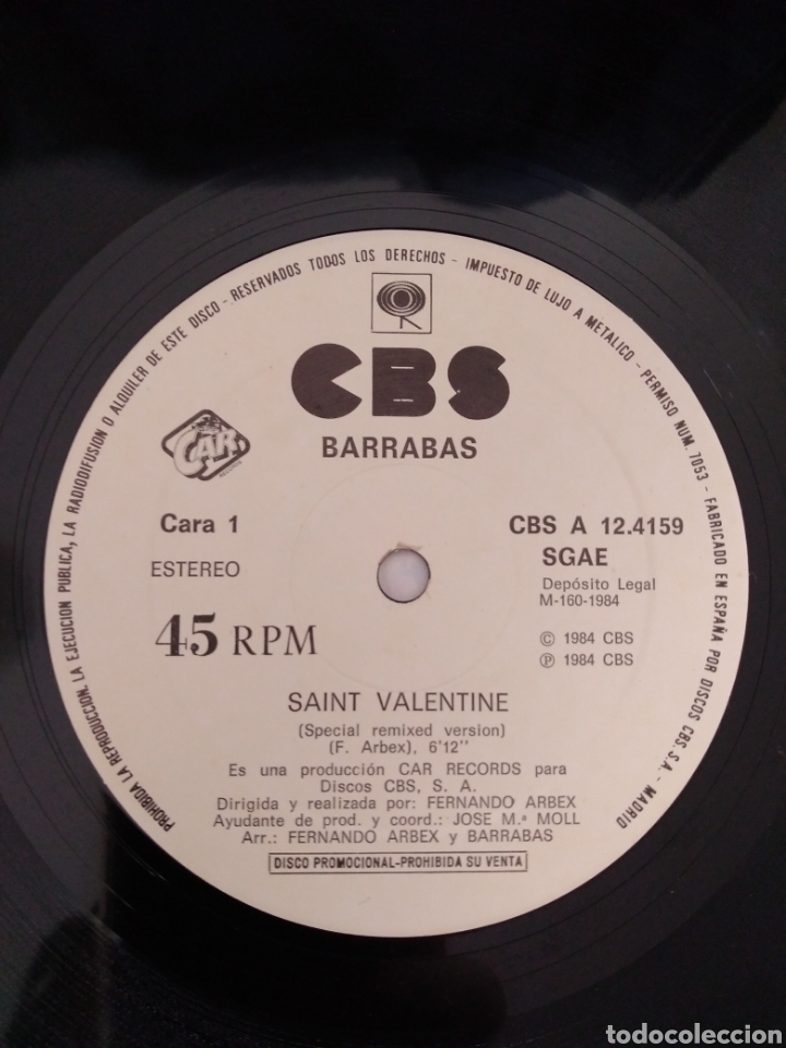 Discos de vinilo: Barrabas - Saint Valentine. PROMOCIONAL - Foto 3