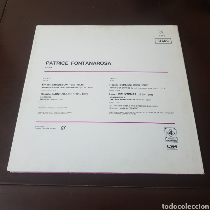 Discos de vinilo: PATRICE FONTANAROSA - VIOLIN - DECCA - Foto 7