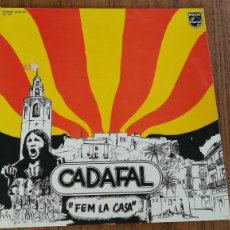 Discos de vinilo: LP CADAFAL FEM LA CASA 1977 PHILIPS PHONOGRAM MISTERI D'ELX ELCHE. Lote 196574328