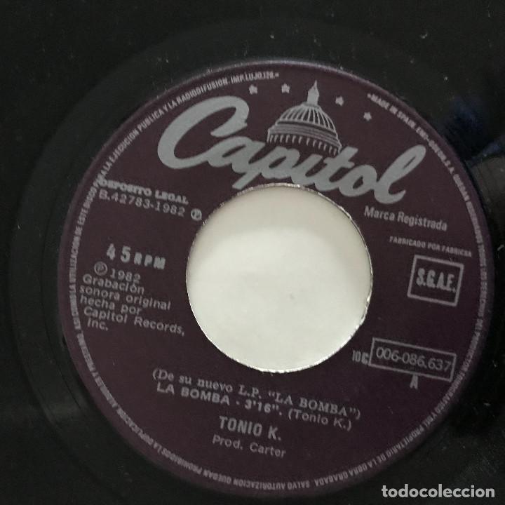 Discos de vinilo: TONIO K. - LA BOMBA - SINGLE CAPITOL SPAIN 1982 - Foto 1