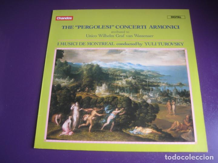 Discos de vinilo: The Pergolesi Concerti Armonici Attributed Wilhelm Graf Wassenaer lp chandos 1986 - clasica barroco