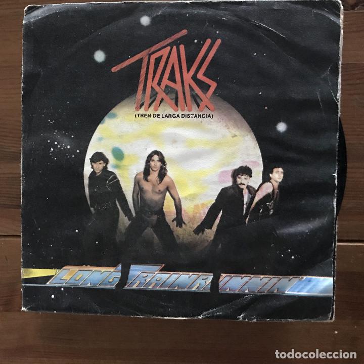 Discos de vinilo: TRAKS - LONG TRAIN RUNNING - SINGLE POLYDOR SPAIN 1982 - Foto 1