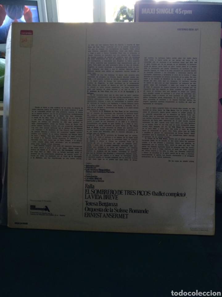 Discos de vinilo: Falla/Berganza Decca 1972 - Foto 2