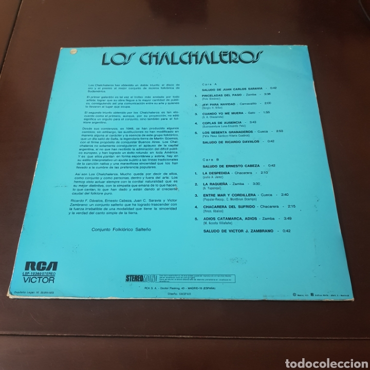 Discos de vinilo: LOS CALCHALEROS - Foto 2