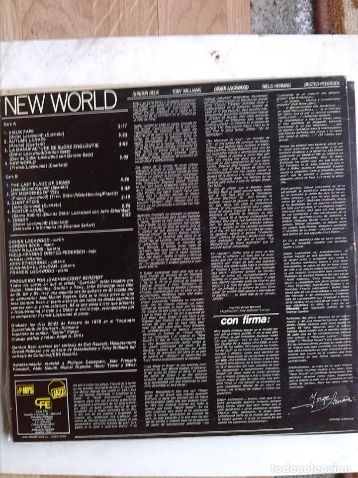 Discos de vinilo: DIDIER LOCKWOOD - NEW WORLD - Foto 2