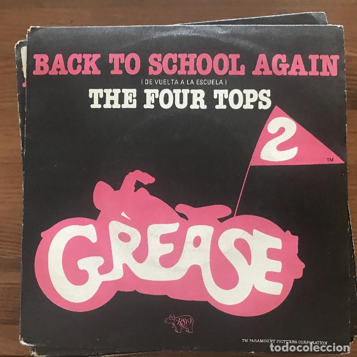 Discos de vinilo: FOUR TOPS - BACK TO SCHOOL AGAIN - SINGLE RSO SPAIN 1982 - Foto 1