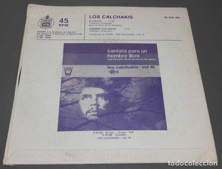 Discos de vinilo: DISCO VINILO SINGLE - LOS CALCHAKIS - Foto 2