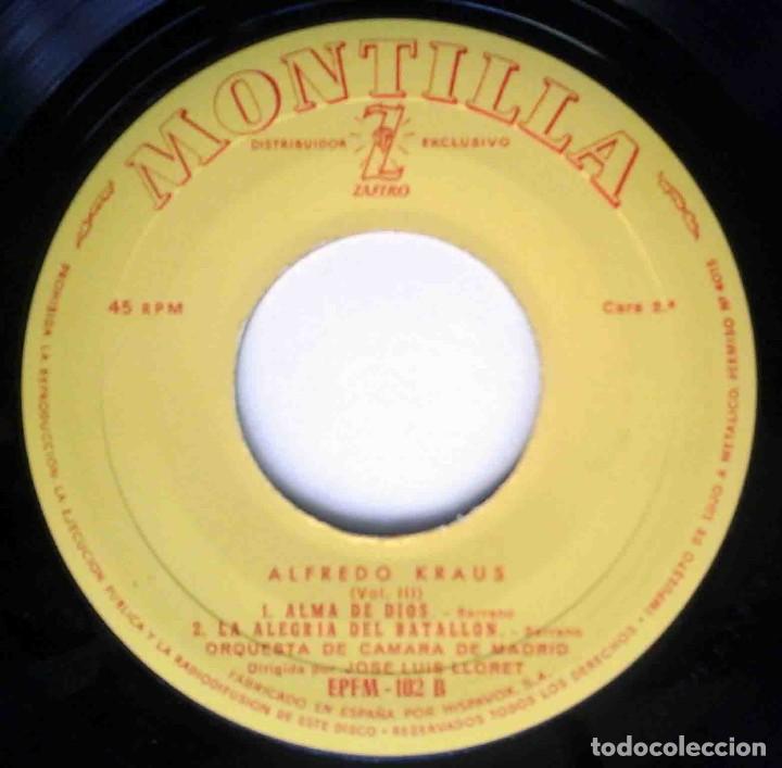 Discos de vinilo: 4 &eacute;xitos de Alfredo Kraus - Do&ntilde;a Francisquita + 3 - Foto 4