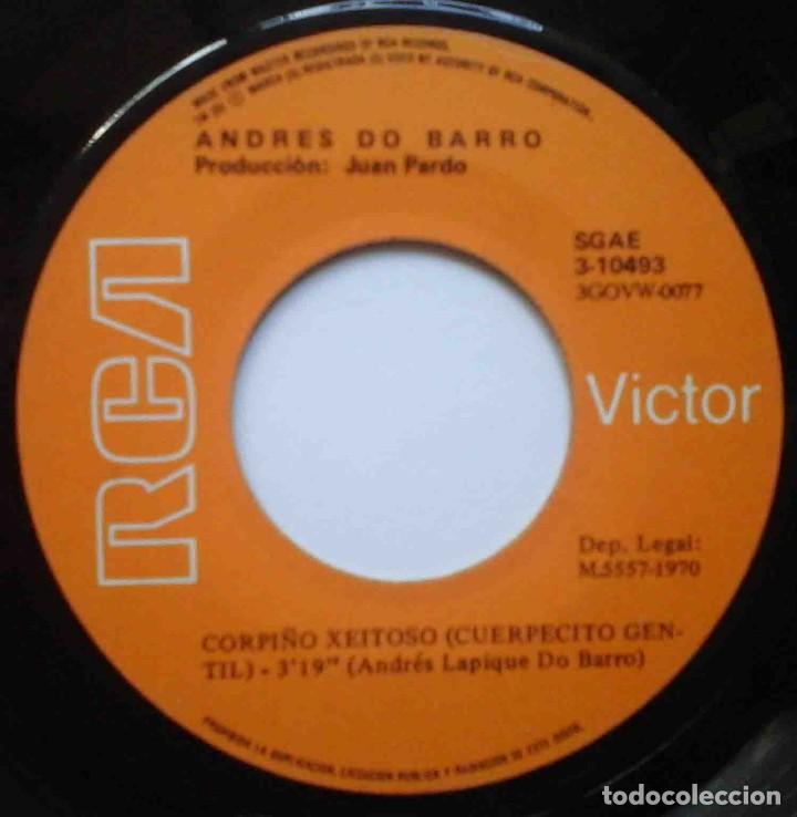 Discos de vinilo: Andres do Barro - Corpi&ntilde;o Xeitoso / Rapaci&ntilde;a - Foto 3