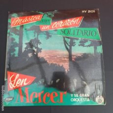 Discos de vinilo: LEN MERCER MÚSICA PARA EL CORAZÓN SOLITARIO. Lote 196931116