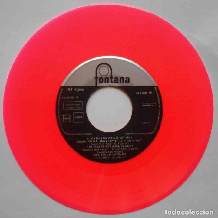 Discos de vinilo: EP Los cinco latinos - Come prima + 3 Vinilo rosa. - Foto 3