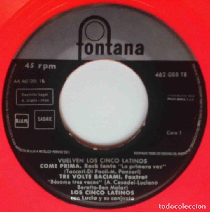 Discos de vinilo: EP Los cinco latinos - Come prima + 3 Vinilo rosa. - Foto 4
