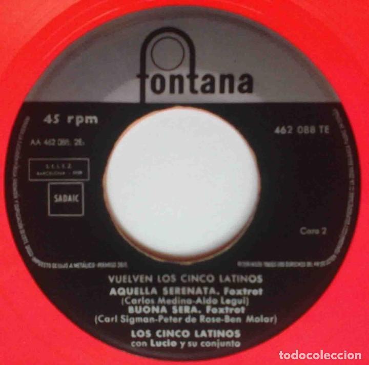 Discos de vinilo: EP Los cinco latinos - Come prima + 3 Vinilo rosa. - Foto 5