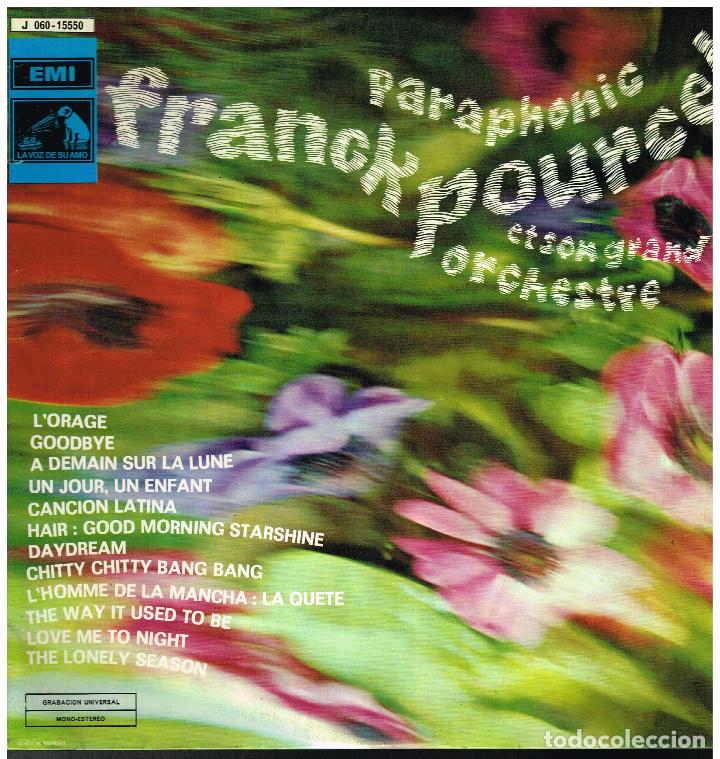 Discos de vinilo: FRANCK POURCEL - PARAPHONIC - LP 1969 - Foto 1