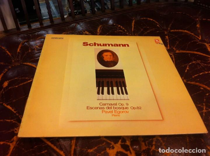 Discos de vinilo: SCHUMANN.  CARNAVAL OP.9. ESCENAS DEL BOSQUE OP.82.  PAVEL EGOROV, PIANO (LP)