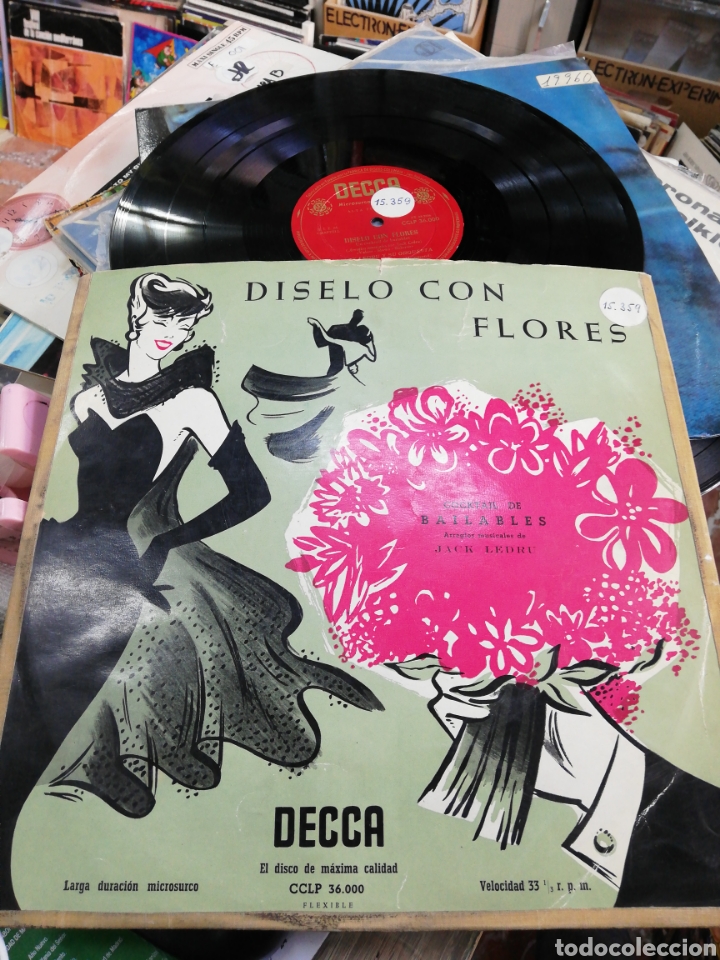 Discos de vinilo: Jack ledru lp d&iacute;selo con flores Espa&ntilde;a - Foto 1