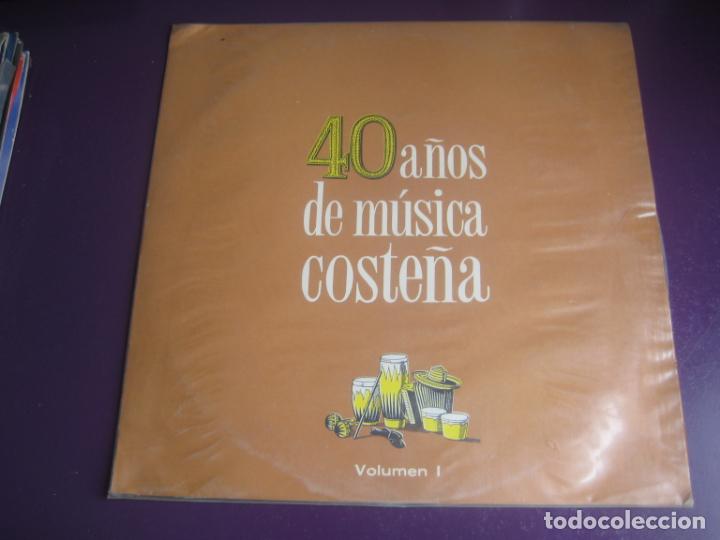 Vinyl records: 40 A&Ntilde;OS DE MUSICA COSTE&Ntilde;A VOLUMEN 1 - LP - MUSICA TRADICIONAL COLOMBIA - SIN APENAS USO