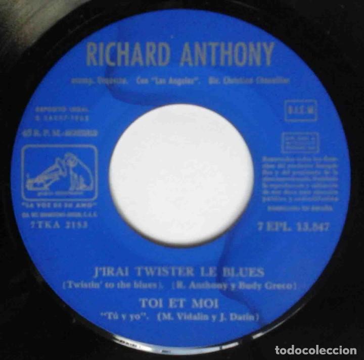 Discos de vinilo: Richard Anthony - Jentends siffler le train + 3 - Foto 3