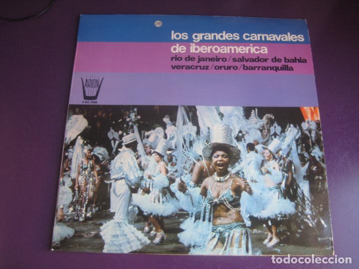 Disques de vinyle: Los Grandes Carnavales De Iberoamerica LP ARION 1981  SAMBA - BATUCADA - BRASIL - CARNAVAL - SIN USO