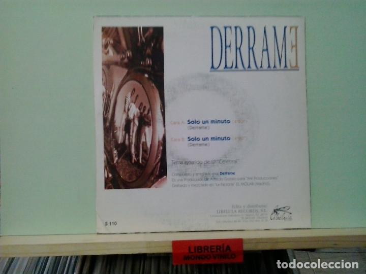 Discos de vinilo: LMV - Derrame. Solo un minuto. Libelula 1992, ref.S 110 - Single - Foto 2