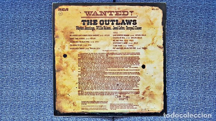 Discos de vinilo: Waylon Jennings-Willie Nelson-Jessi Colter-Tompal Glaser (The Outlaws) Editado por RCA. año 1.976. - Foto 4 - 197120195